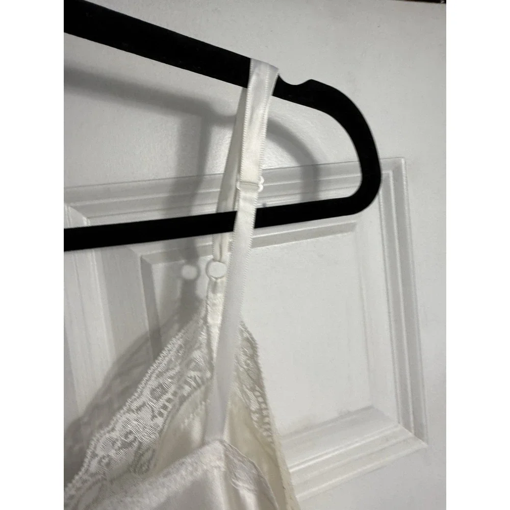 Adonna Size 42 Dress Slip Night Gown White‎ Jc Penny's Vintage White Satin Sexy